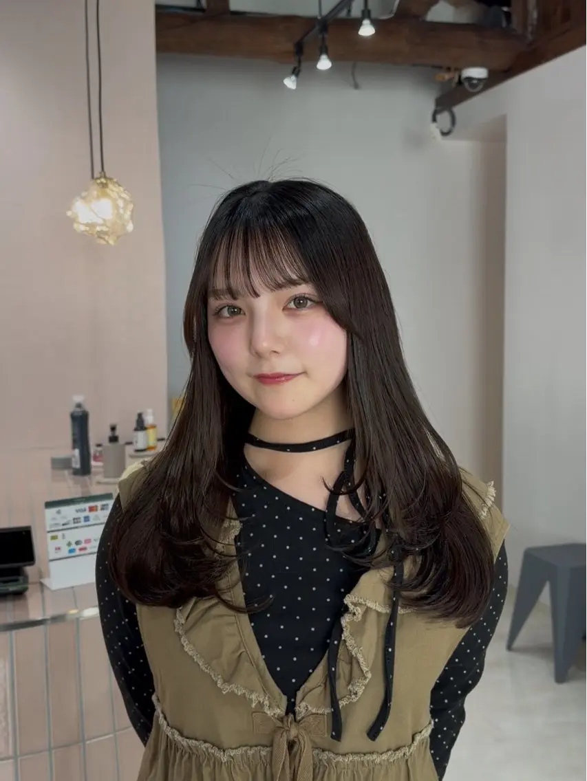 【🌷ミニモ学割🌷】メンテナンスカット(3cm以内)➕髪質改善カラー➕セラミドトリートメントの写真