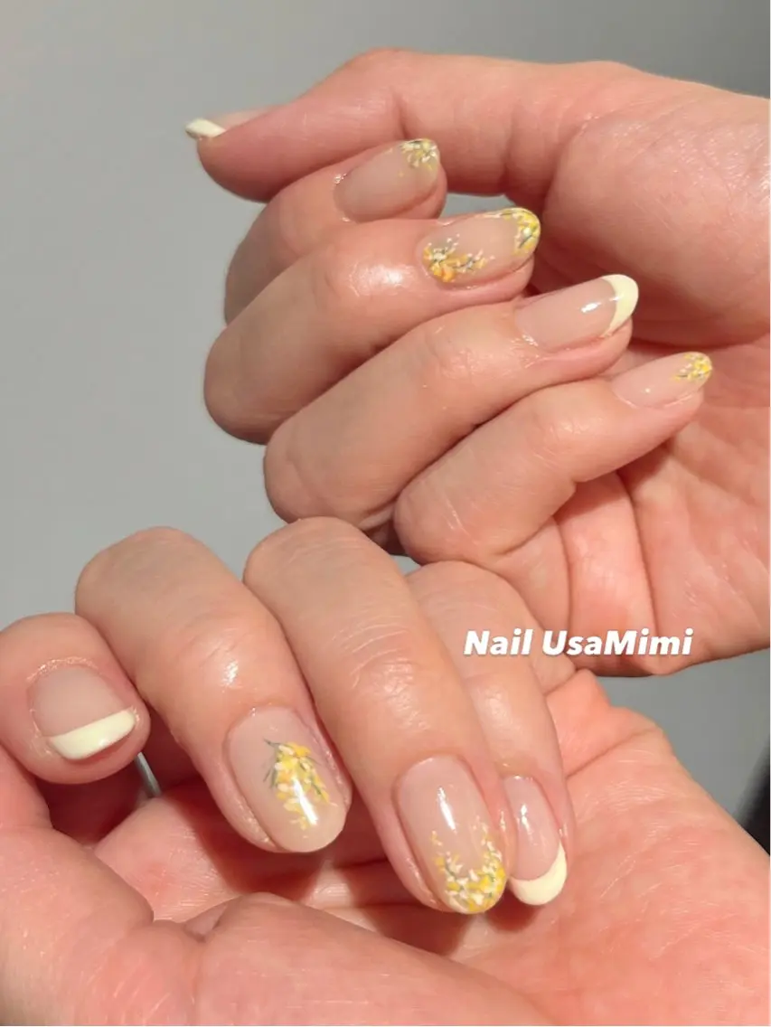 ネイル アートネイル フラワーネイル ジェルネイル キラキラネイル オフィスネイル Nail Usa Mimi ASAKOのネイルデザイン