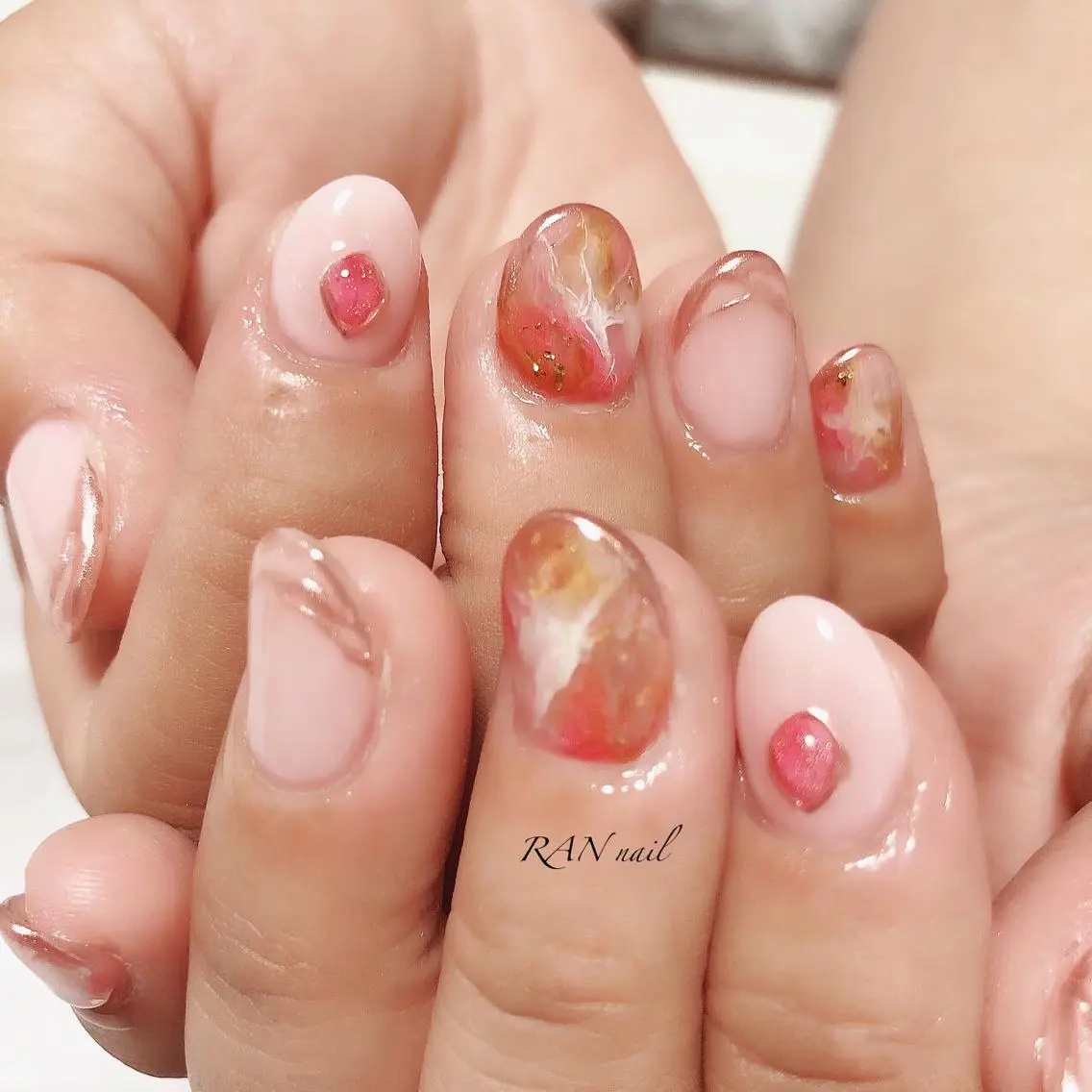 ネイル フットネイル ラメ(グリッター) オフィスネイル 春ネイル ハンドネイル フットネイル RAN nailのネイルデザイン