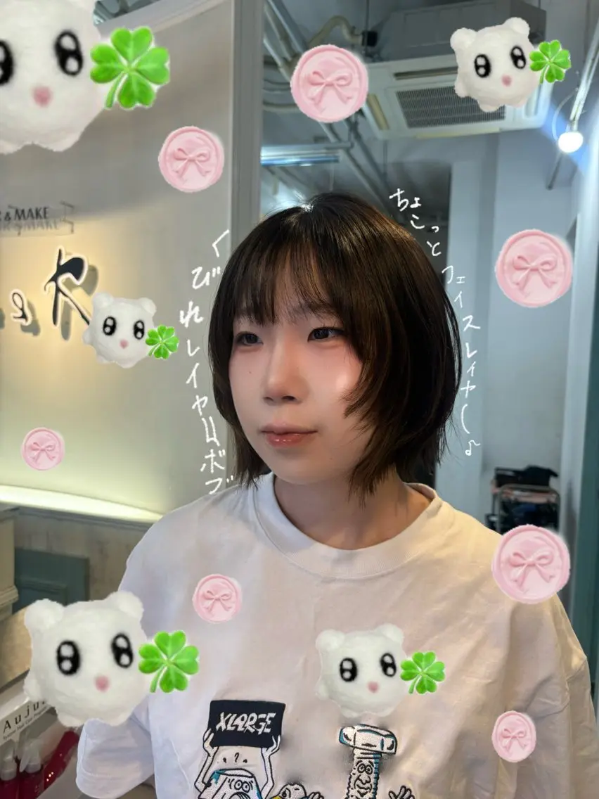 ショート 🪐ニュアンスヘア/ 韓国ヘア/虹子🪐のヘアスタイル
