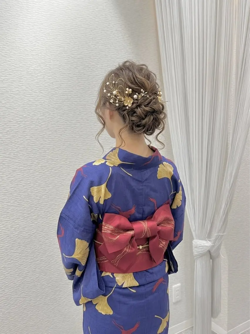 ヘアアレンジ 浴衣 着付け HairMake YUKAのヘアスタイル