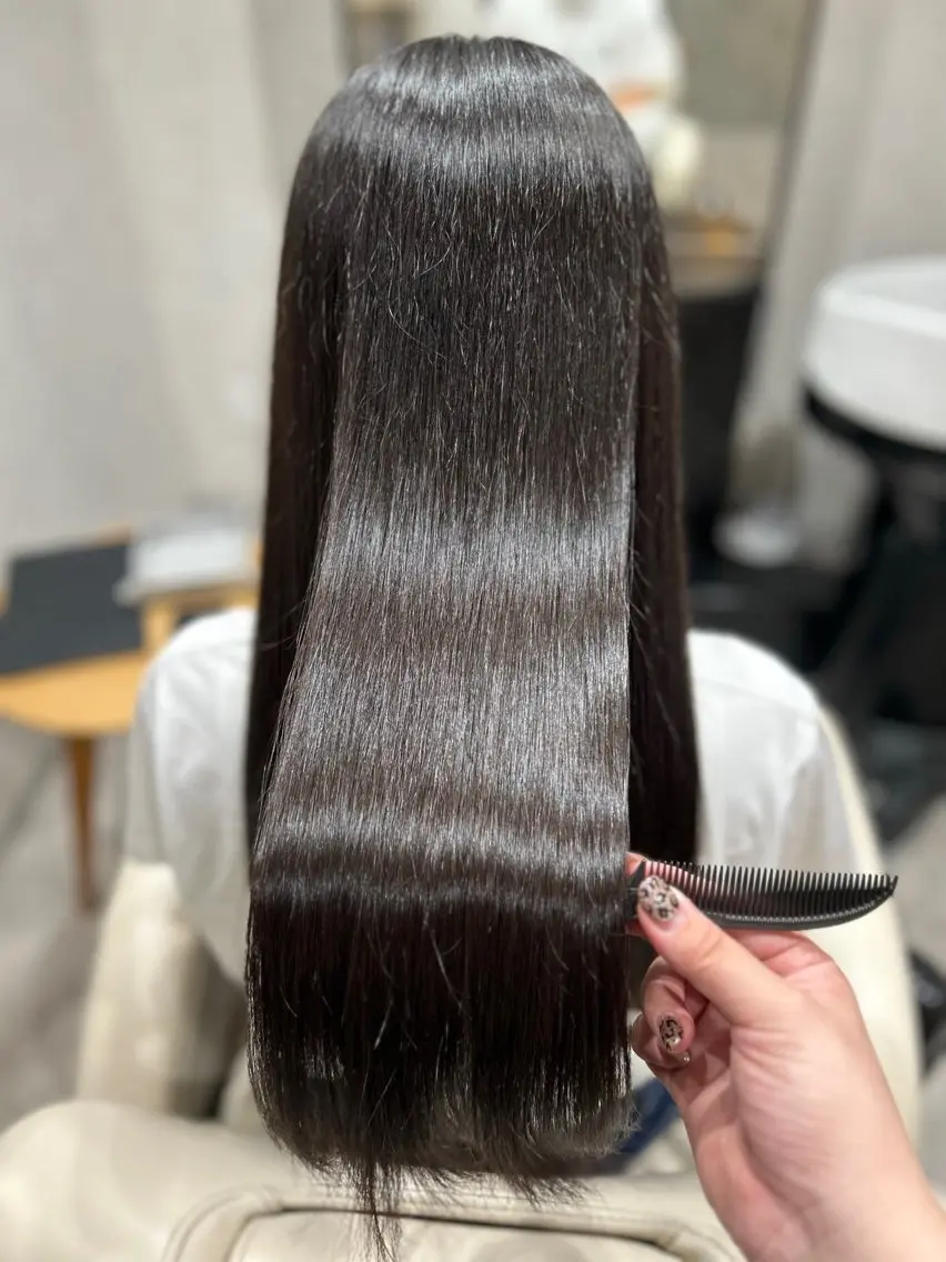 ロング 髪質改善 トリートメント カット ヘアカラー ヘッドスパ Mintleaf🌿 akihoのヘアスタイル