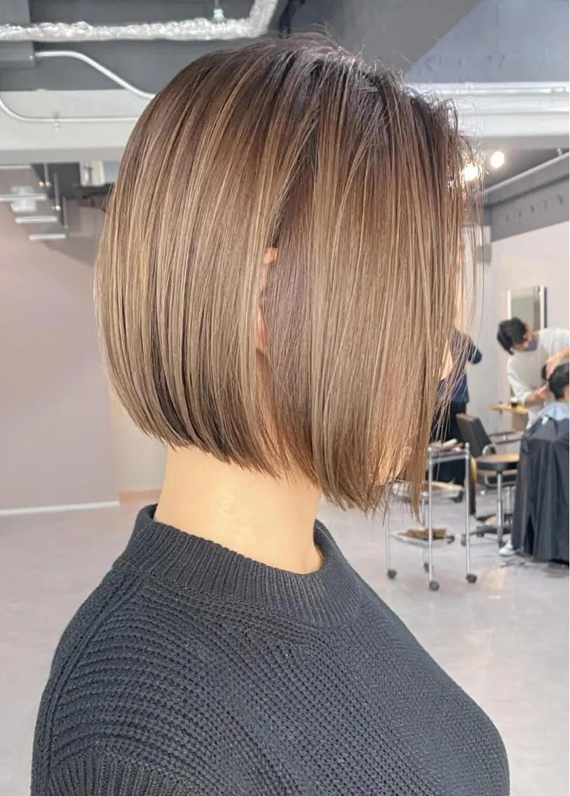 ブリーチなしのダブルカラー＋カット＋TRの写真