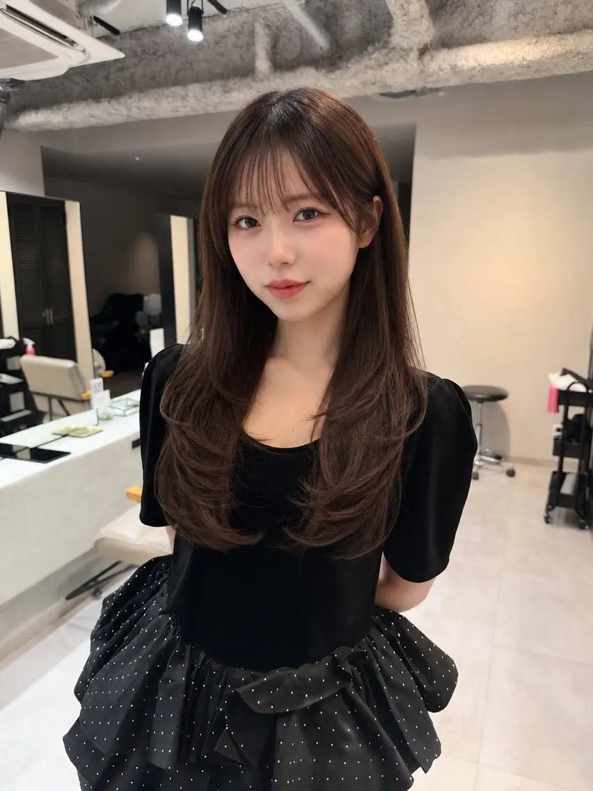 ロング 立川/レイヤー /艶カラー☘️のヘアスタイル
