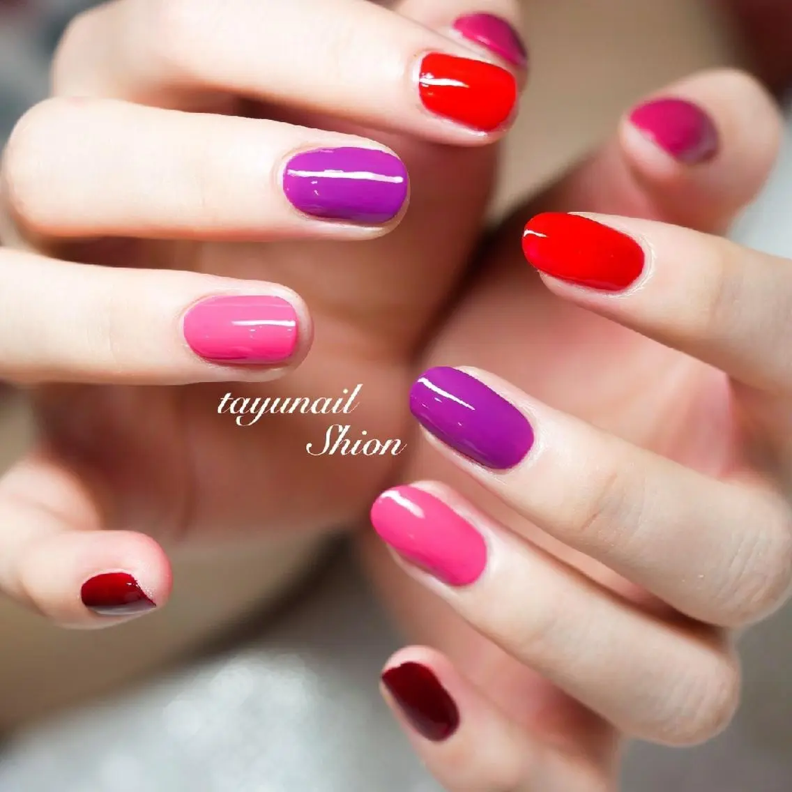 ネイル ブルー ジェルネイル パラジェル 春ネイル ネイルサロン 【たゆnail】のネイルデザイン