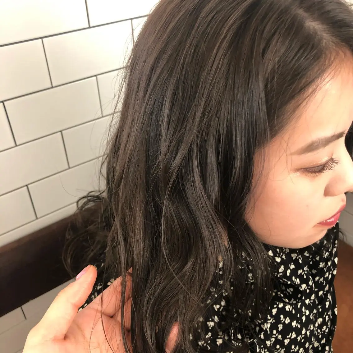 ロング カラー 植田 彩加のヘアスタイル