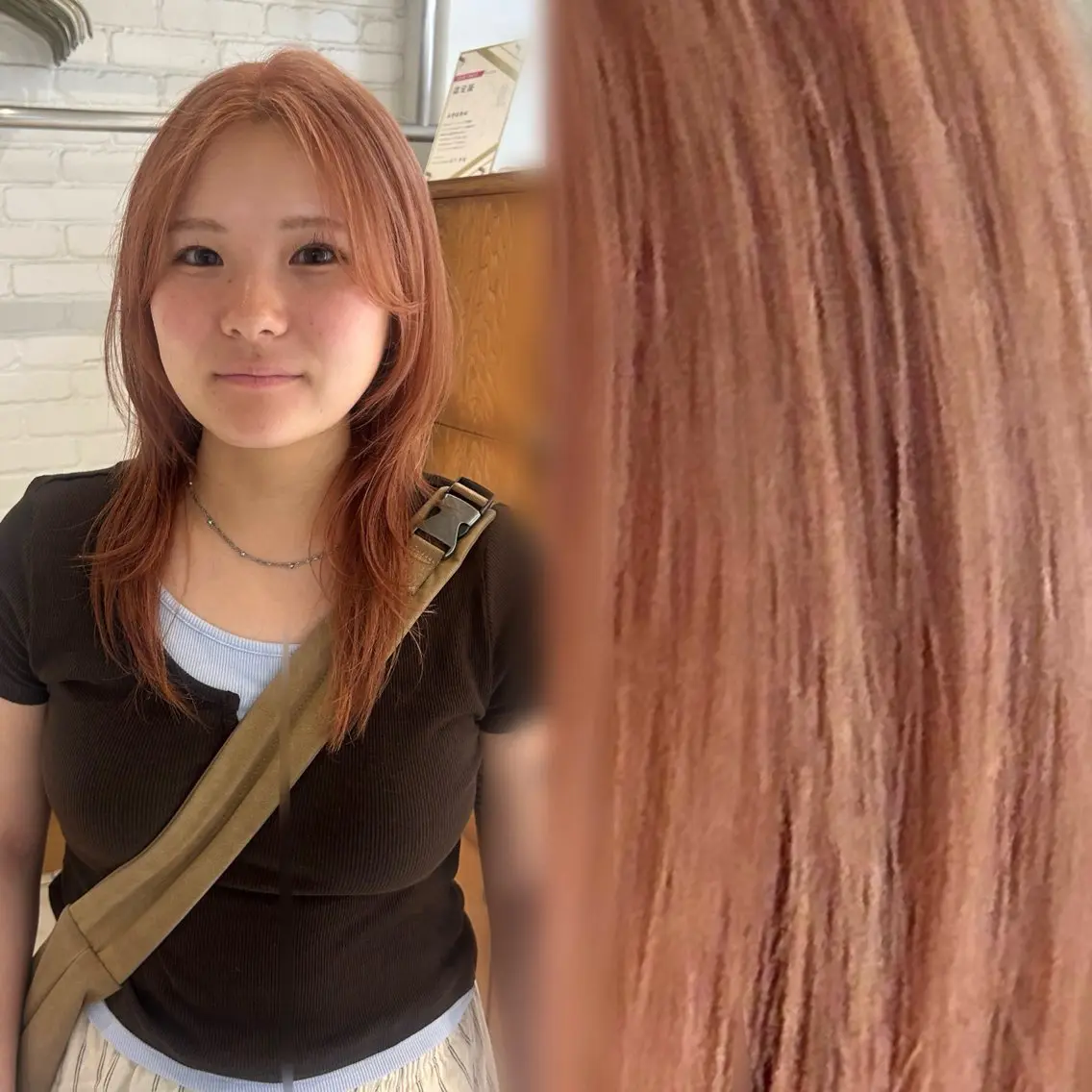 セミロング ハッシュカット 💫レイヤーカット 💫ブリーチ💫サキのヘアスタイル