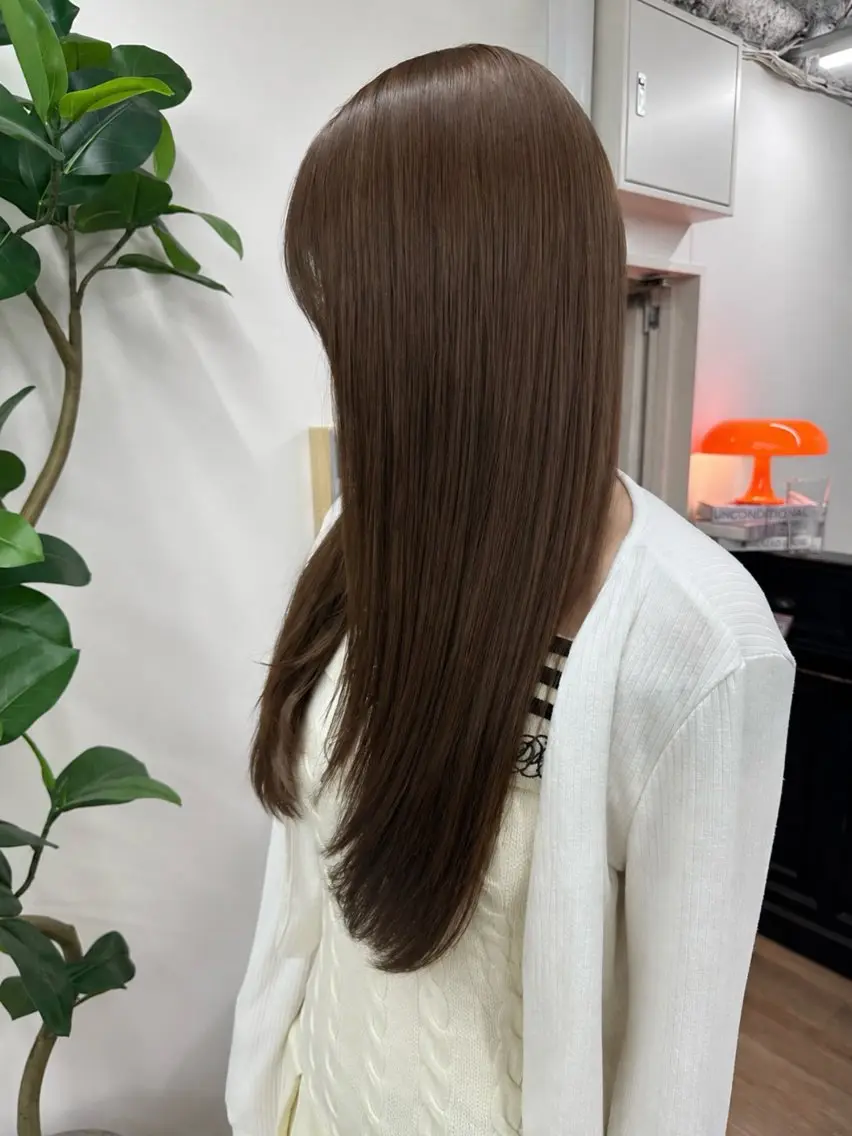 ロング カラー カット ヘアカラー トリートメント 渡辺 鴻江のヘアスタイル