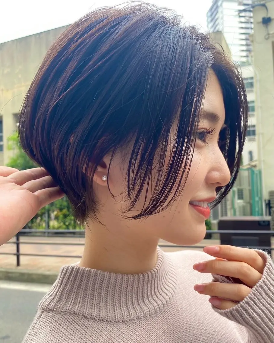 ショート カラー 若命燿史/レイヤー 縮毛矯正/髪質改善のヘアスタイル