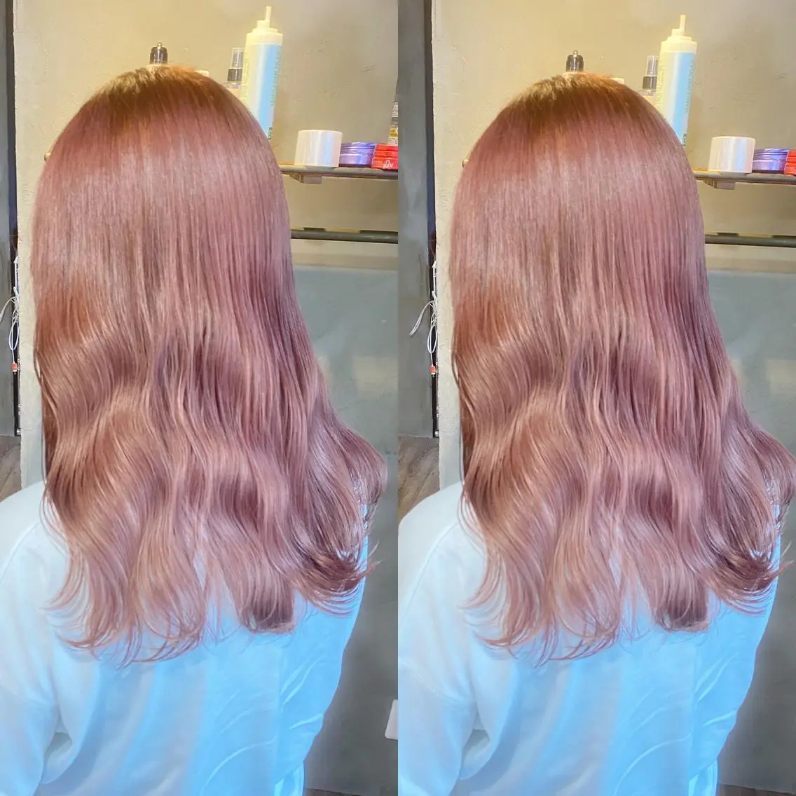 セミロング カラー ヘアカラー yoriダブルカラー 代表すがわらのヘアスタイル