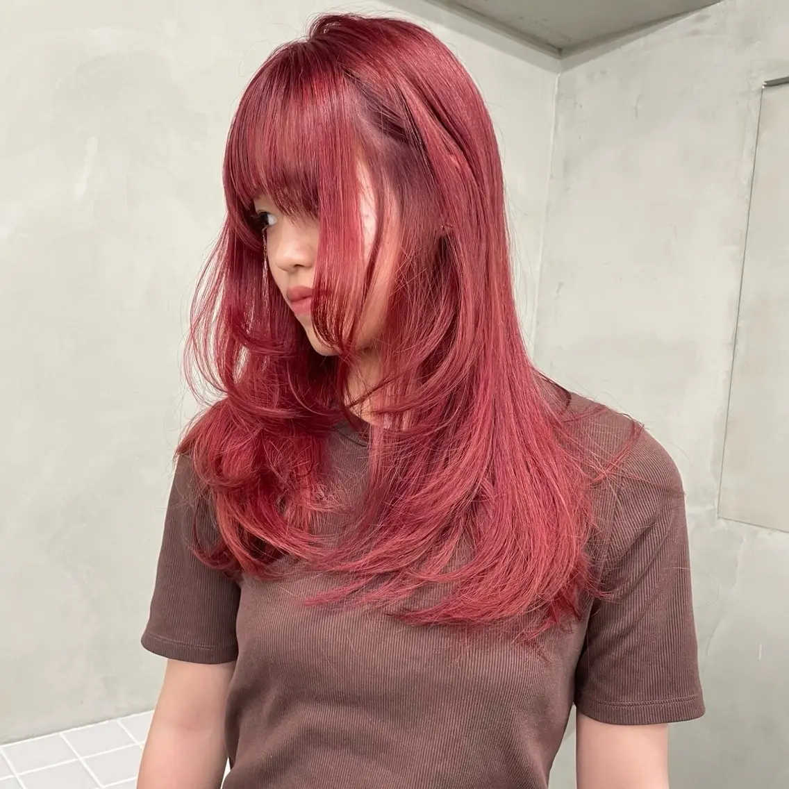 ロング カラー カット ヘアカラー トリートメント 🤍ブリーチなしカラ ー/渋谷/YUU🤍のヘアスタイル