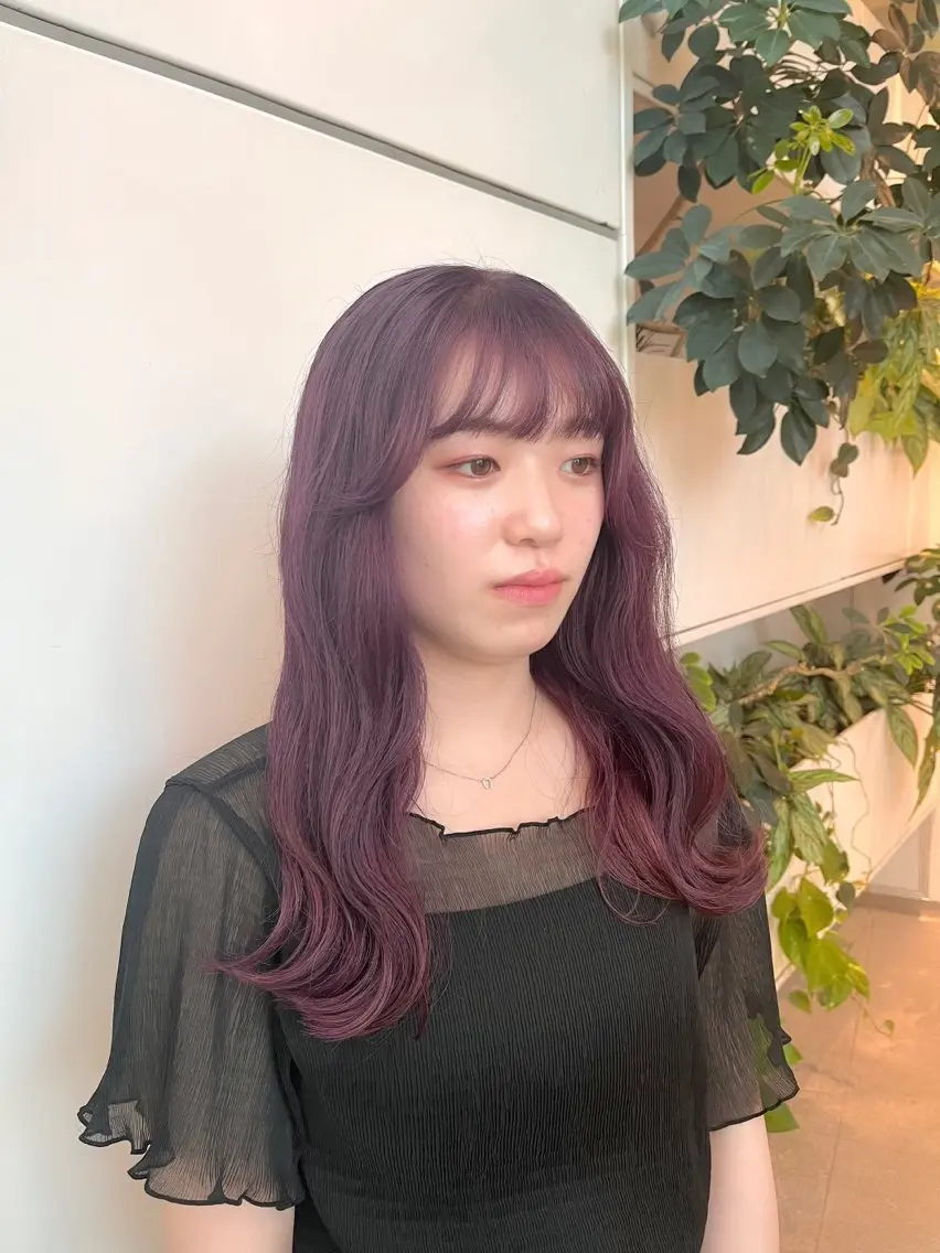 ロング カラー ラベンダーカラー ピンクカラー ピンクラベンダー くさかみさき🌼暖色 /耳つぼ/オタク🌼のヘアスタイル