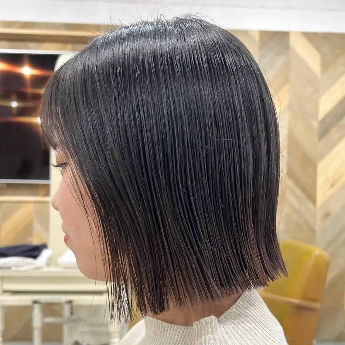 ショート 切りっぱなしボブ ボブ 顔まわりカット/ボブ /♡とーこ♡のヘアスタイル