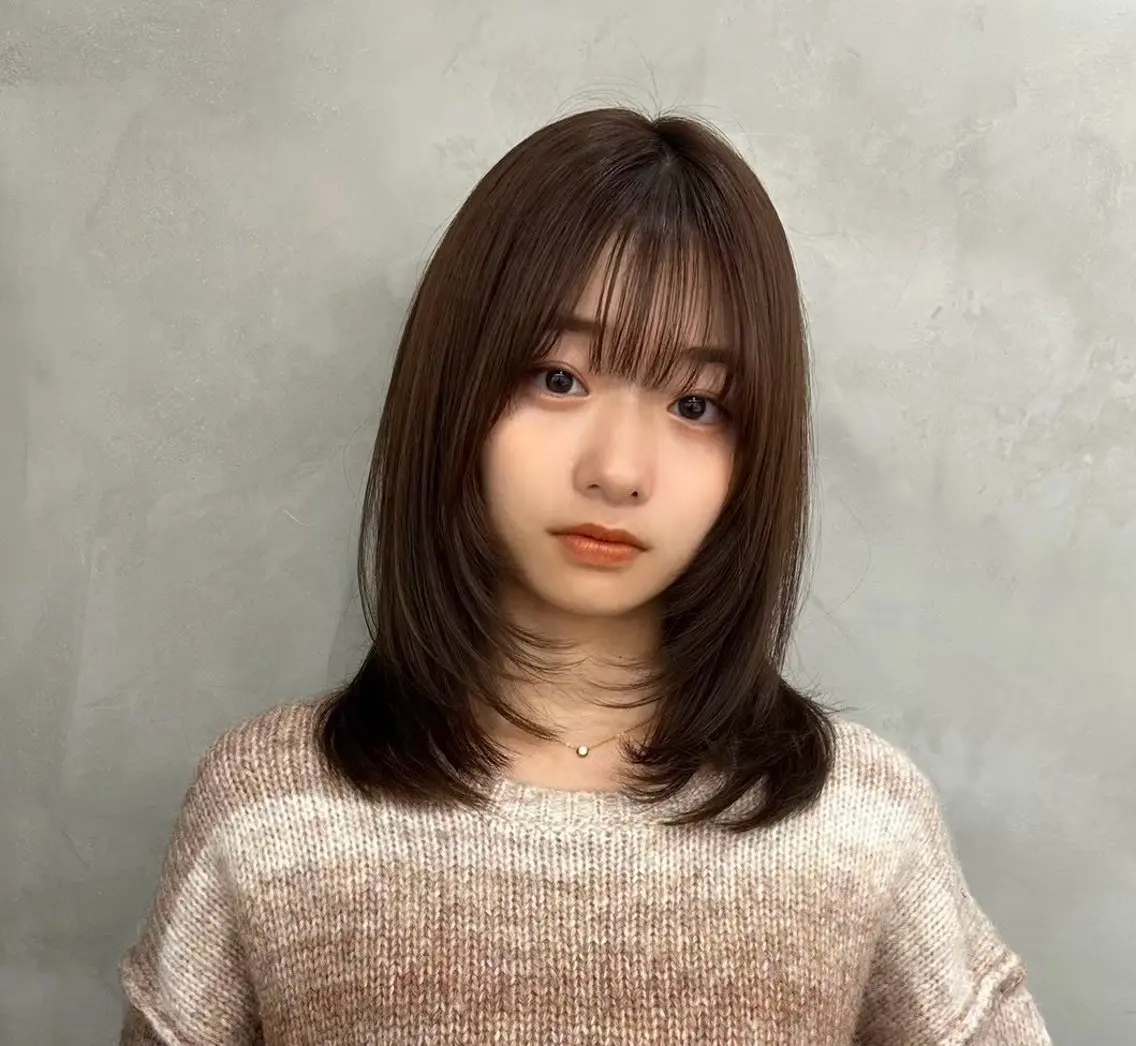 ミディアム ミディアムレイヤー レイヤーカット ♥️似合わせボブ/ 縮毛矯正/大和田拓夢のヘアスタイル