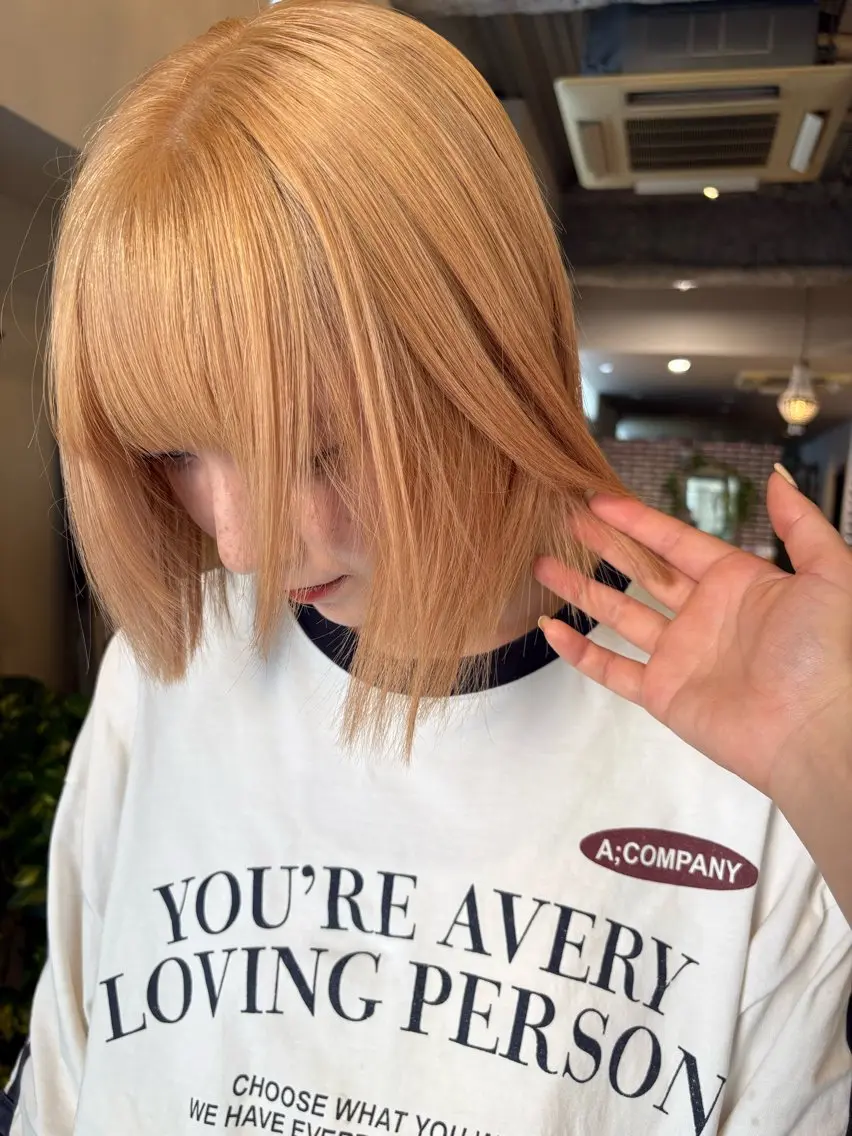 ミディアム カラー ブリーチ ヘアカラー ichika/福岡 /透明感カラー🤎のヘアスタイル