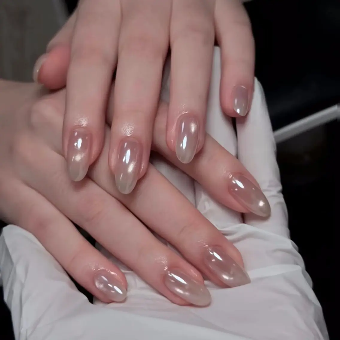 【10本長さだし】💅🏻ミラーアート·オーロラネイル💖 美フォルム込み￥11980→¥7980の写真