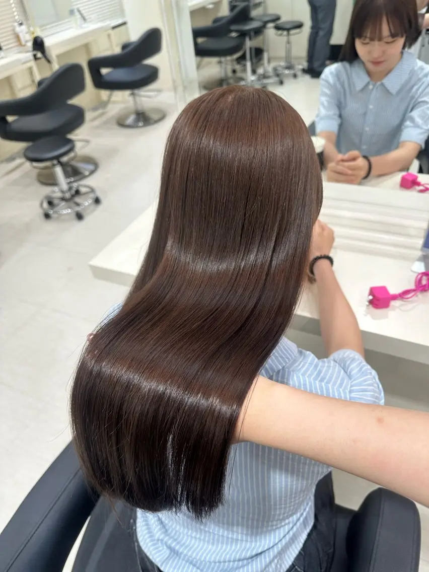 ロング カラー ヘアアレンジ ヘアカラー トリートメント 🎀 yuuka🎀のヘアスタイル