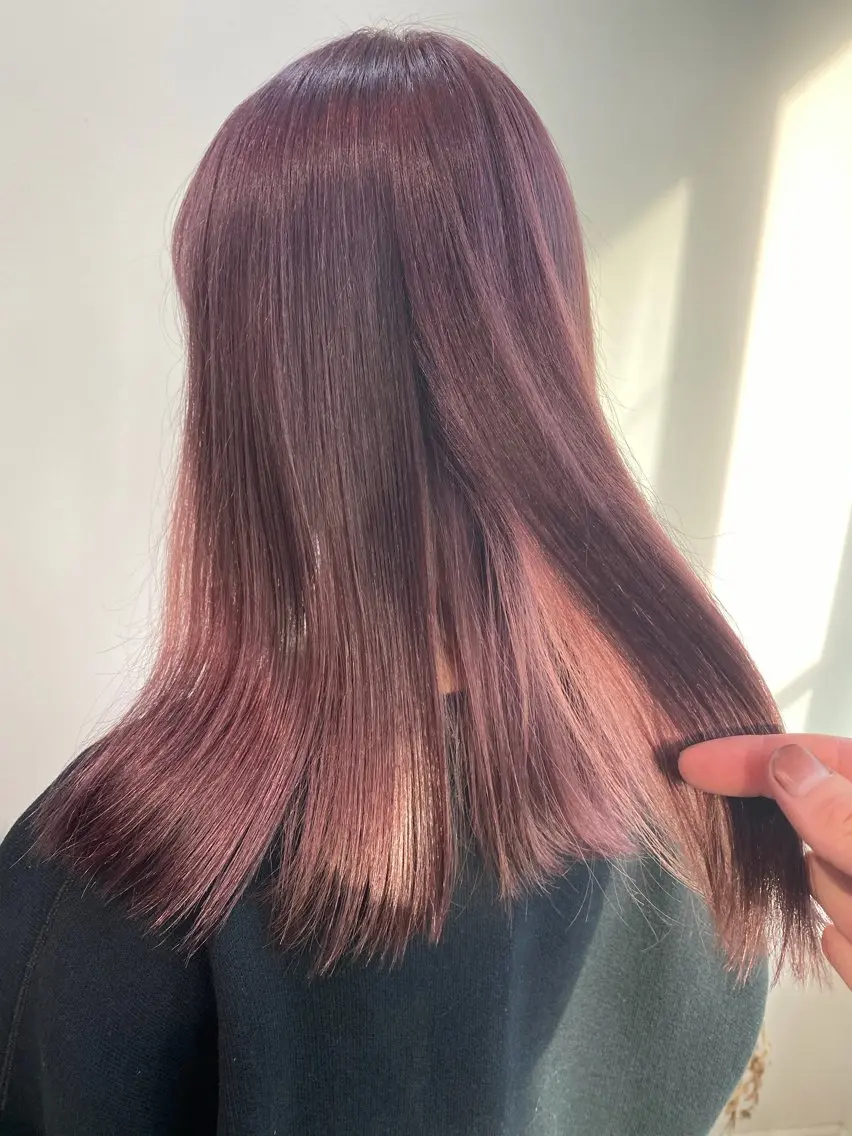 ミディアム カット ヘアカラー トリートメント チバタ キョウスケのヘアスタイル