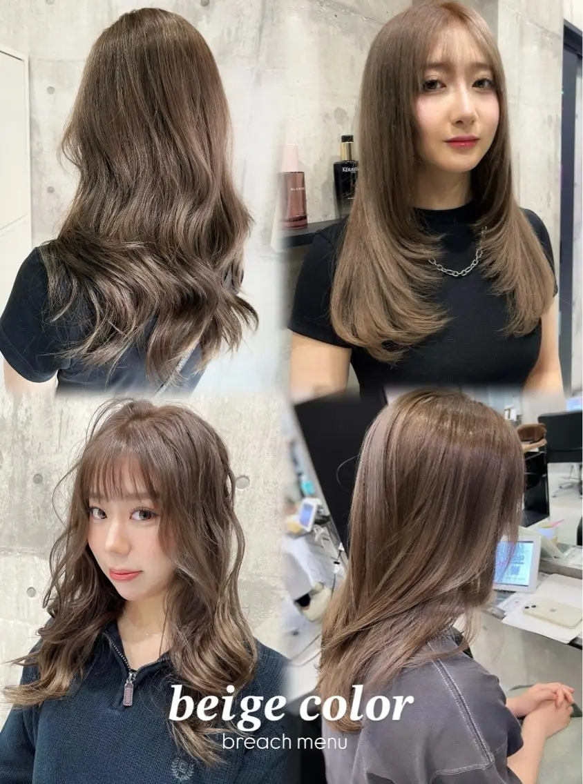 カラー ヘアカラー ダブルカラー／レイヤ ーカット𝓜𝓐𝓞のヘアスタイル