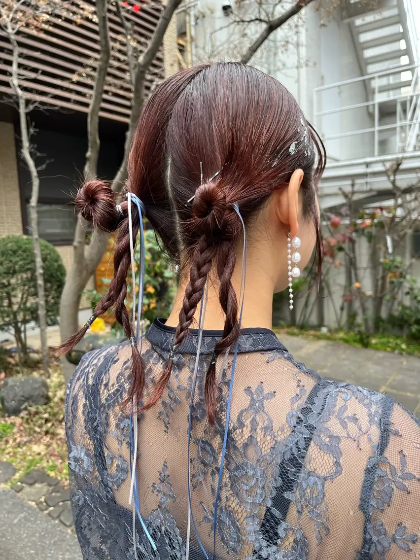 お呼ばれヘアアレンジ🎀の写真