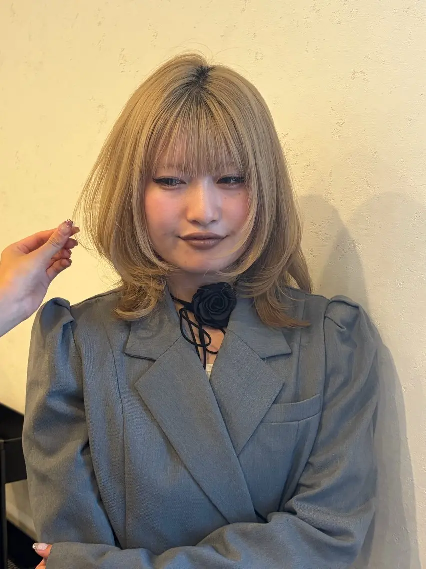 ミディアム ボブ&寒色🎐ᩚ 短髪 COCOROのヘアスタイル