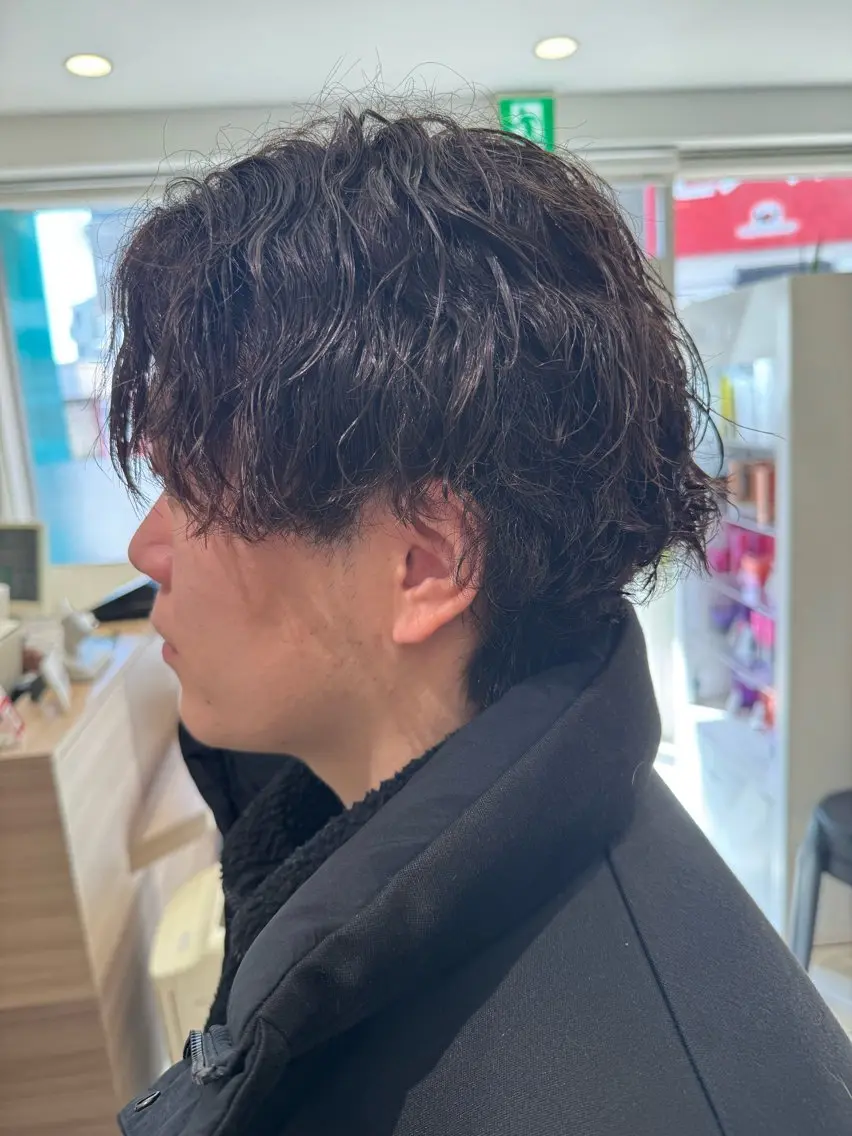 ショート パーマ メンズ メンズハイライト ハイライト カット パーマ メンズパーマ特化/ メッシュ/薫/店長のヘアスタイル