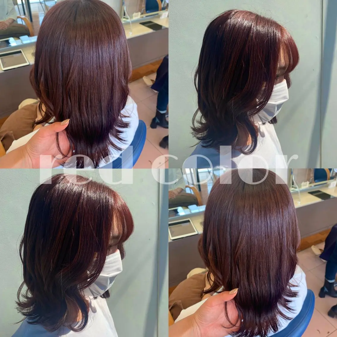 ミディアム カラー 小澤 志穂のヘアスタイル