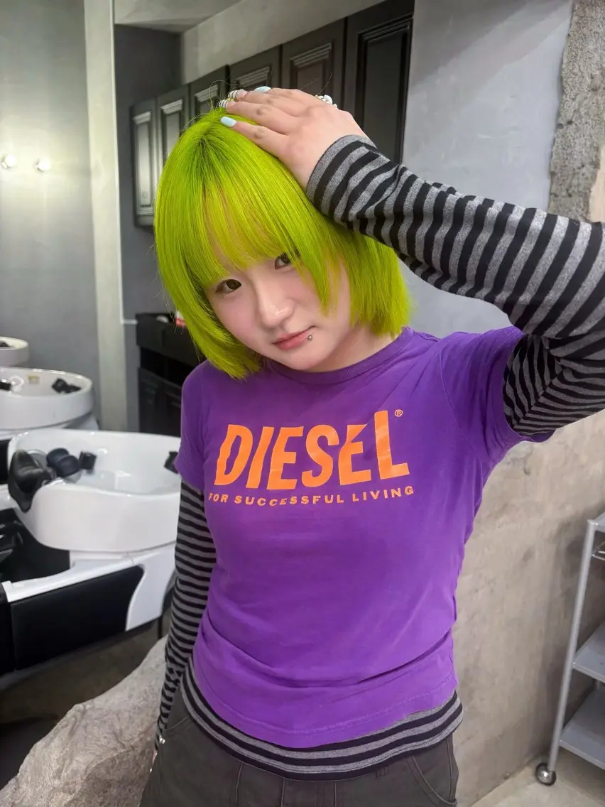 ミディアム カラー ヘアカラー デザインカラー /rioのヘアスタイル