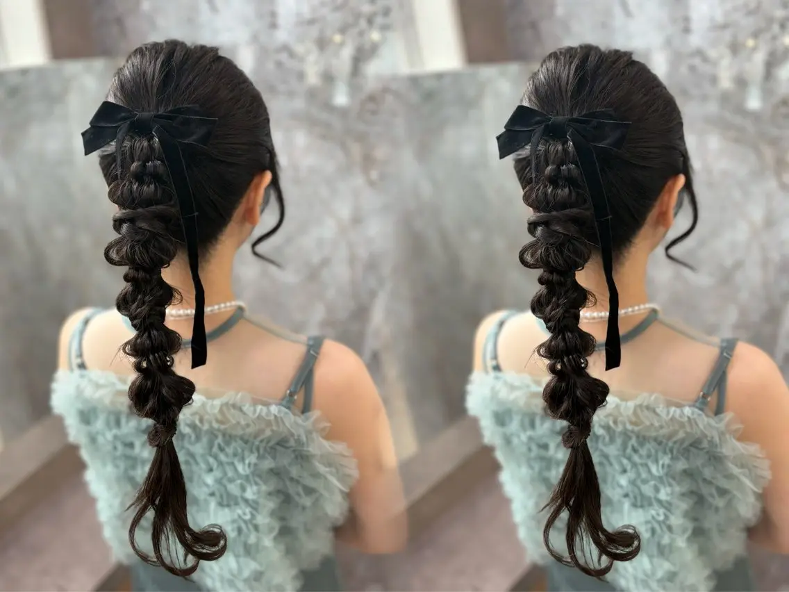 ロング ヘアアレンジ ヘアセット 💎あおい💎大宮 🦋ワンカラー🦋のヘアスタイル