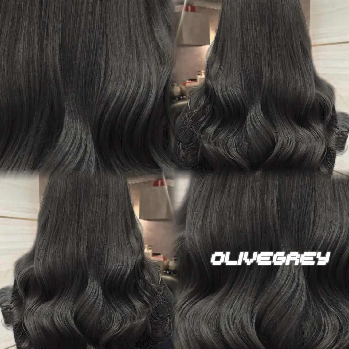 ロング カラー グレージュ オリーブグレージュ オリーブグレー トリートメント ヘアカラー トリートメント 🤍りな透明感カラー 特化大宮🤍のヘアスタイル