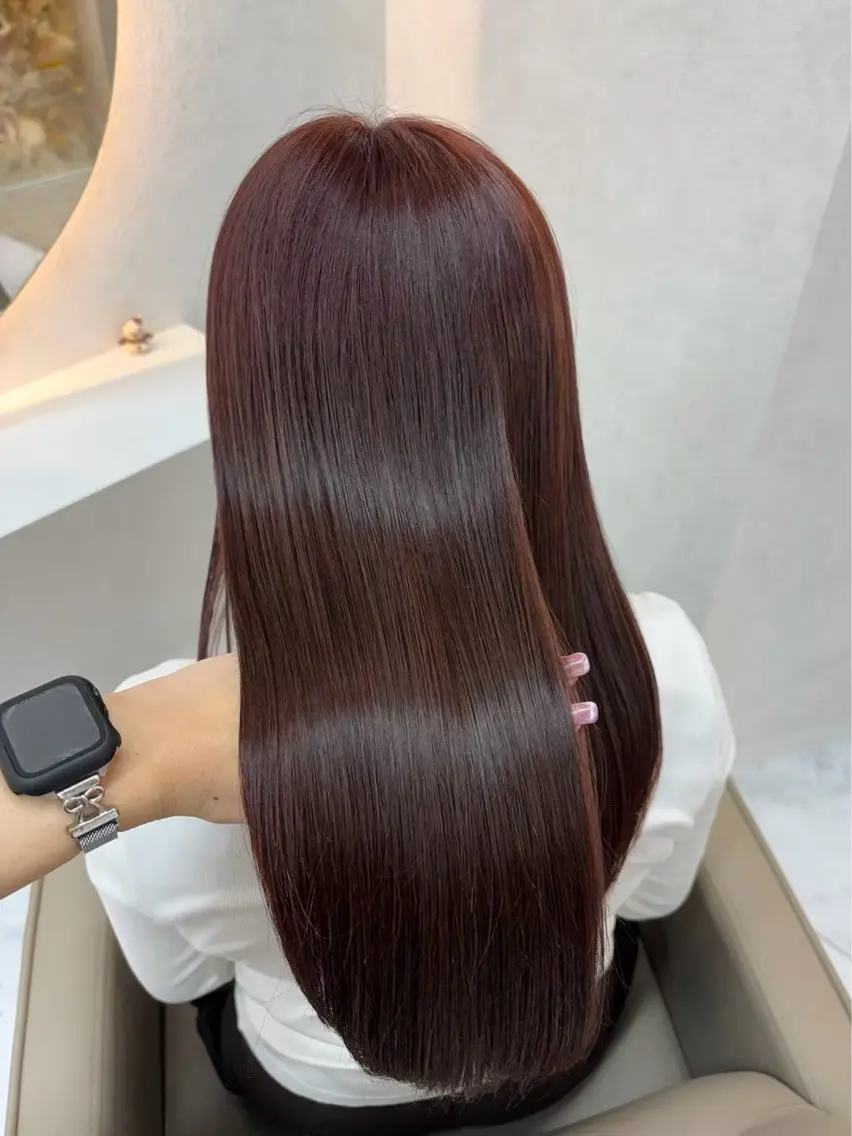 ロング カラー ゆうな🍒/熊谷/ ワンカラーのヘアスタイル