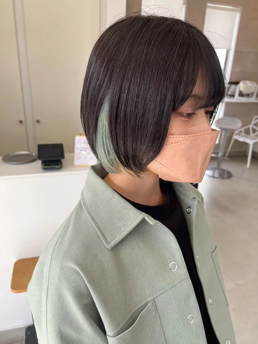 ショート カラー カット ヘアカラー エクステ 堀越 美羽のヘアスタイル
