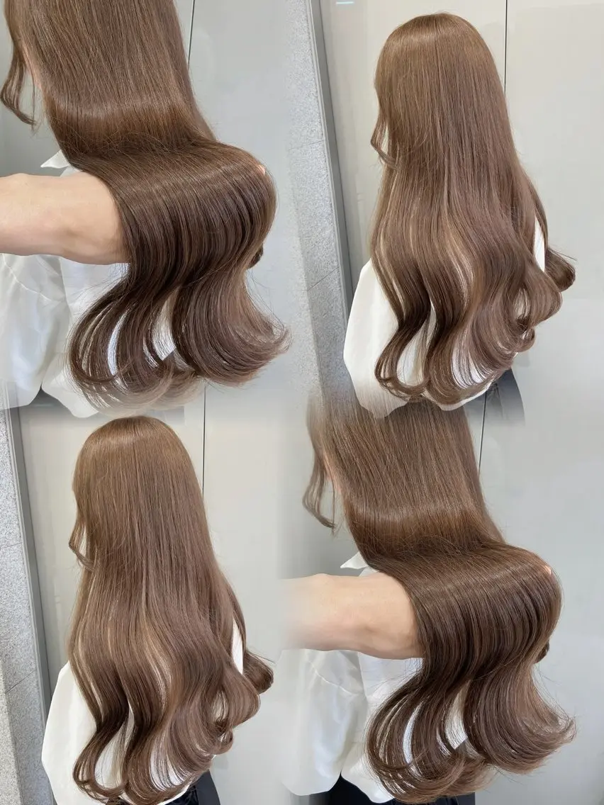 セミロング カラー センターパート特化 井上健太のヘアスタイル