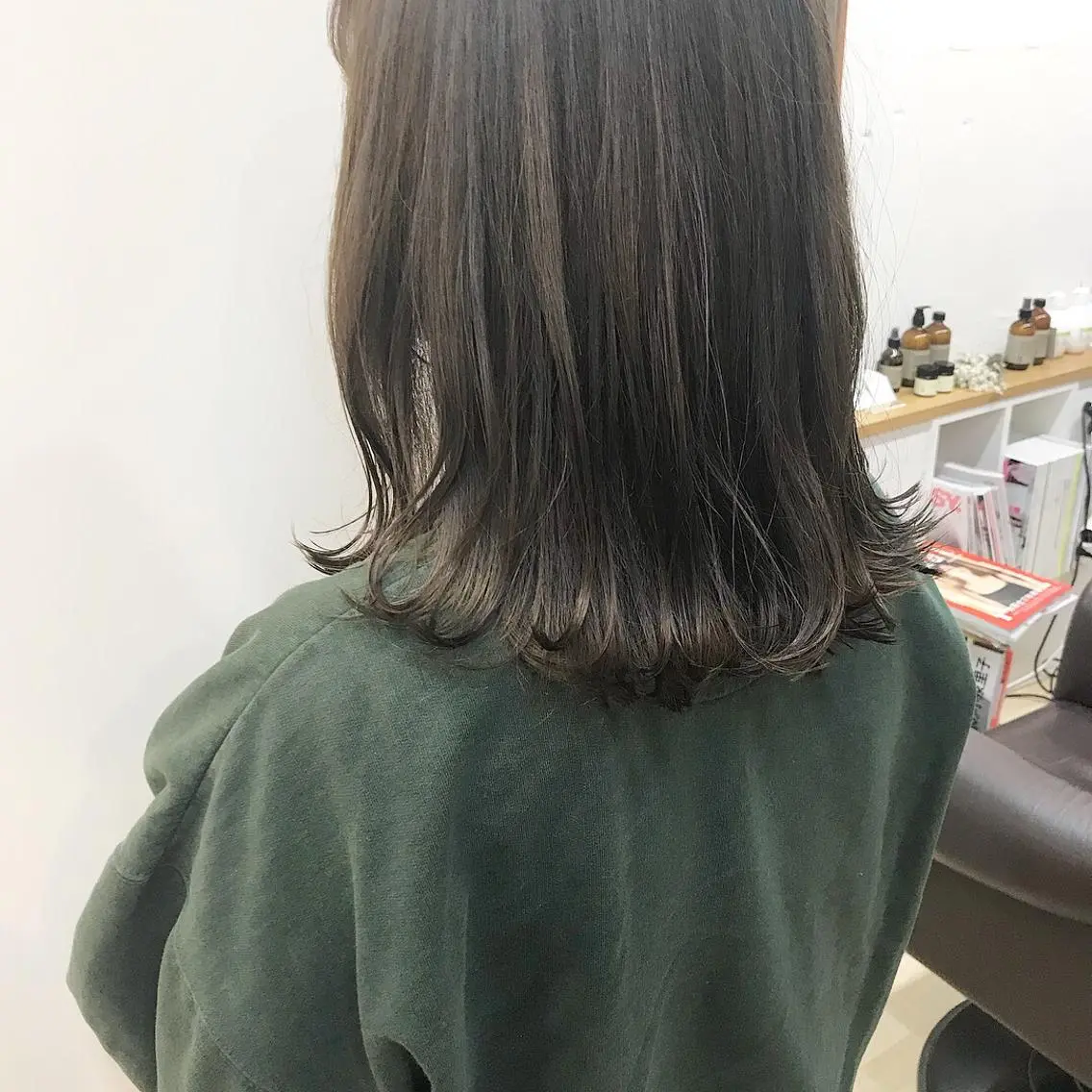 ミディアム カラー クニモトハルナ ボブ/柔らかカラーのヘアスタイル