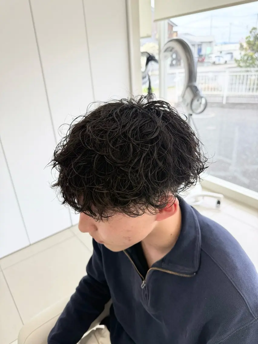 パーマ メンズ カット パーマ メンズ特化美容師 /真家雅樹🔥のヘアスタイル