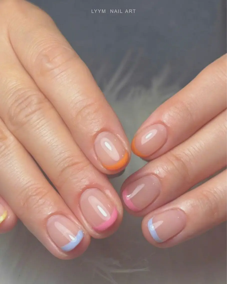 ネイル クリアネイル フレンチネイル 韓国ネイル オフィスネイル パステルネイル LYYM Salonのネイルデザイン