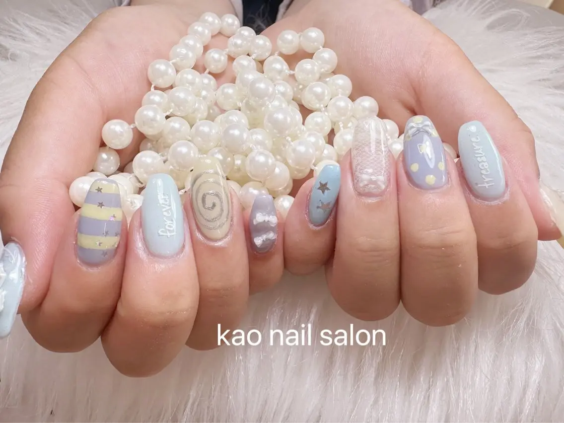 ネイル ハンドネイル kao nail マグネット/長さだしのネイルデザイン