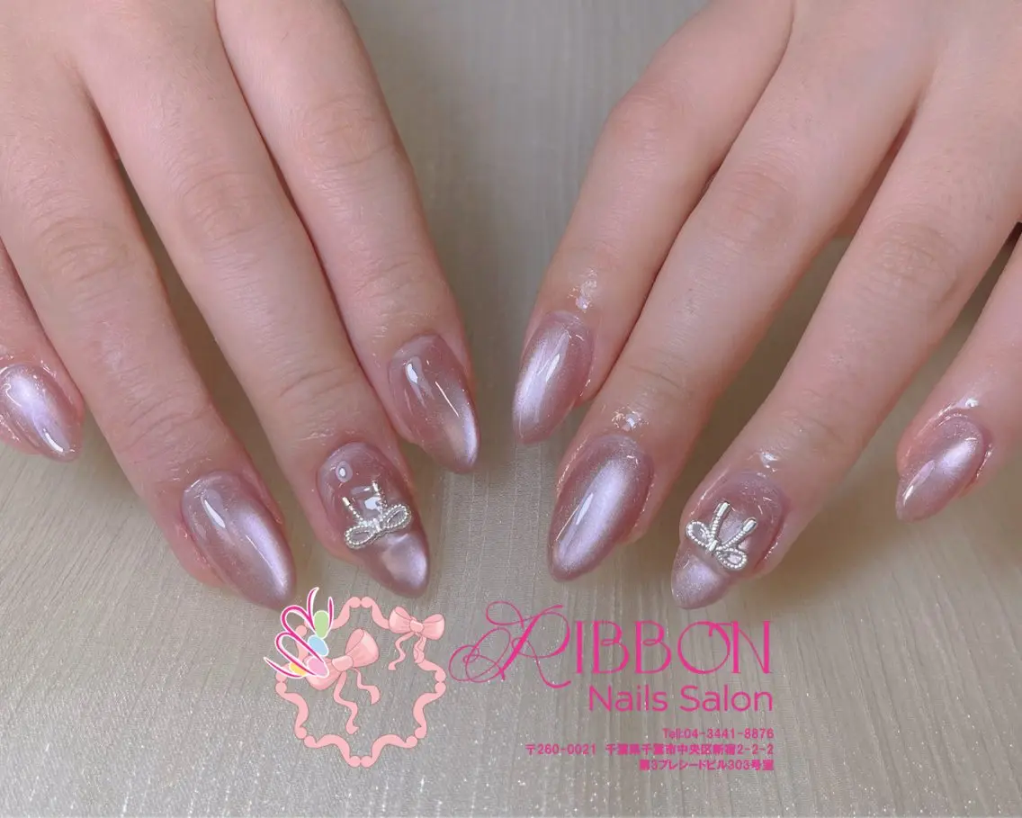 ネイル チークネイル フットネイル フレンチネイル グラデーション 韓国ネイル ハンドネイル Ribbonnail salonのネイルデザイン