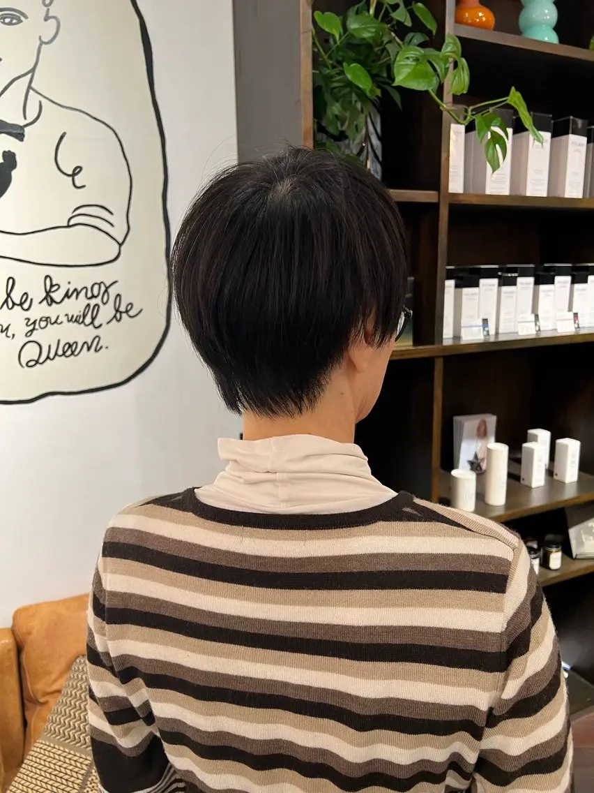 ショート カット デジタルパーマ 加藤園のヘアスタイル