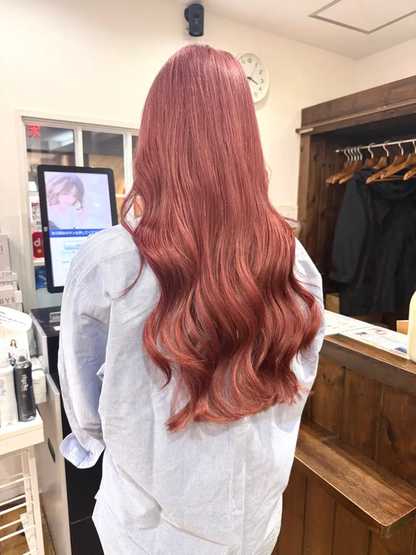 ロング カラー ヘアアレンジ ベージュカラー ピンクカラー ピンクベージュ ヘアカラー 💖ダブルカラー/ ヘアセット/晴香💖のヘアスタイル