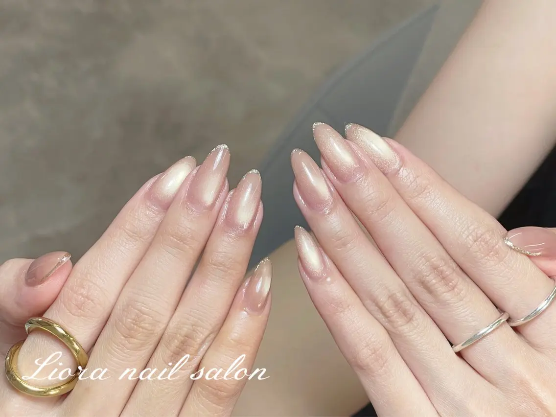 ネイル チークネイル フットネイル フレンチネイル ジェルネイル ガーリー ハンドネイル Liora nailのネイルデザイン