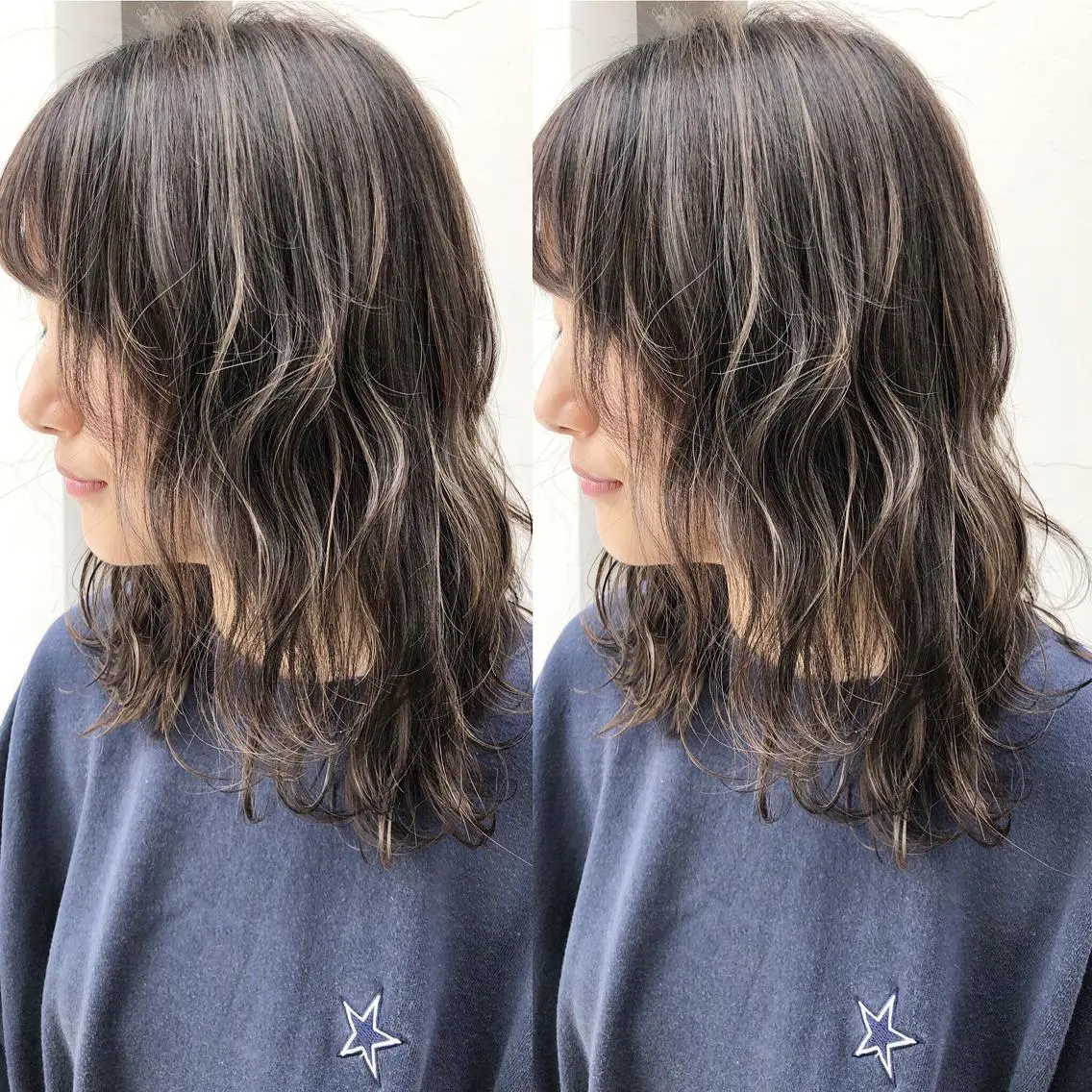 セミロング カラー カット ヘアカラー トリートメント 具志 正太のヘアスタイル