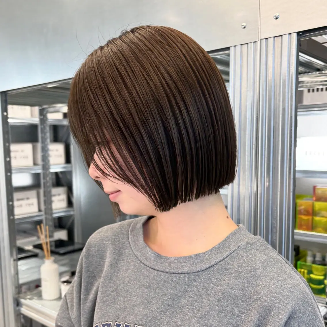 ショート カラー カット ヘアカラー トリートメント ✨縮毛矯正/ボブ✨ 佐藤 さくらのヘアスタイル