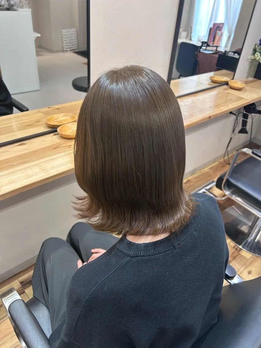 ミディアム カット ヘアカラー トリートメント ✨艶カラー✨ 🍒Rinna🍒のヘアスタイル