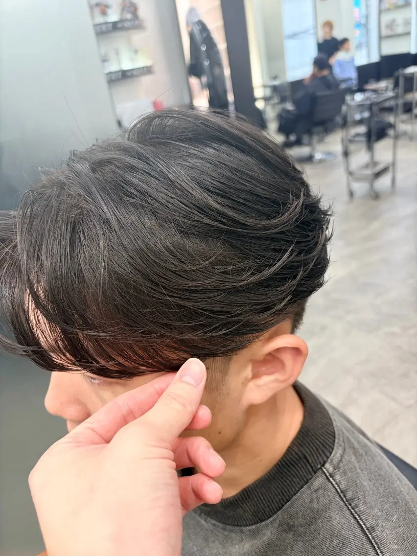 メンズ フェザーパーマ メンズパーマ カット 静岡 / 毛流れ特化 /メンズヘア/真大のヘアスタイル