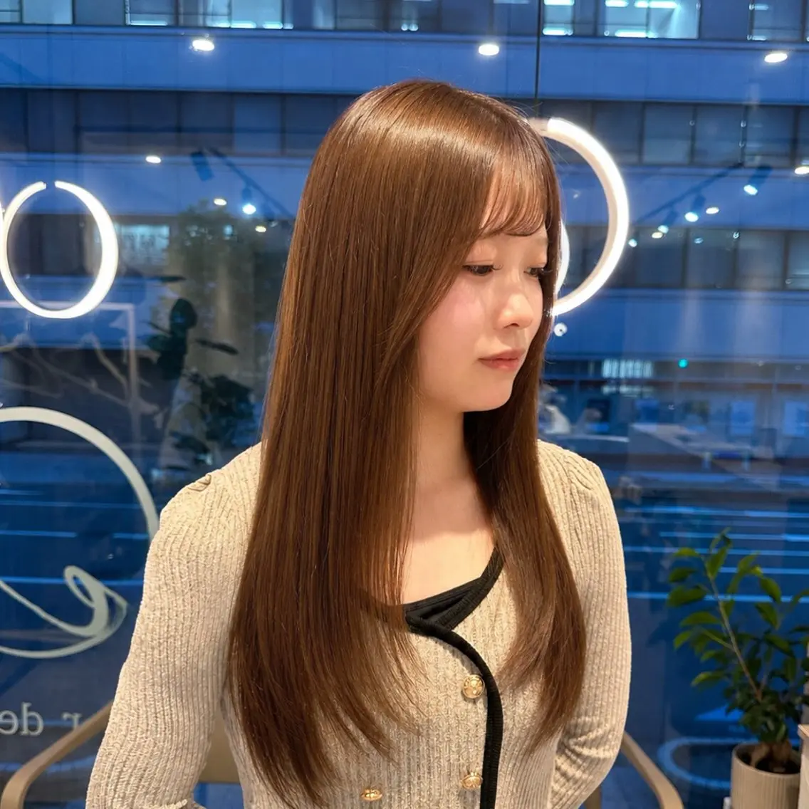 カラー ブリーチ ブラウンカラー ブリーチなしカラー カット ヘアカラー miyu ♡のヘアスタイル