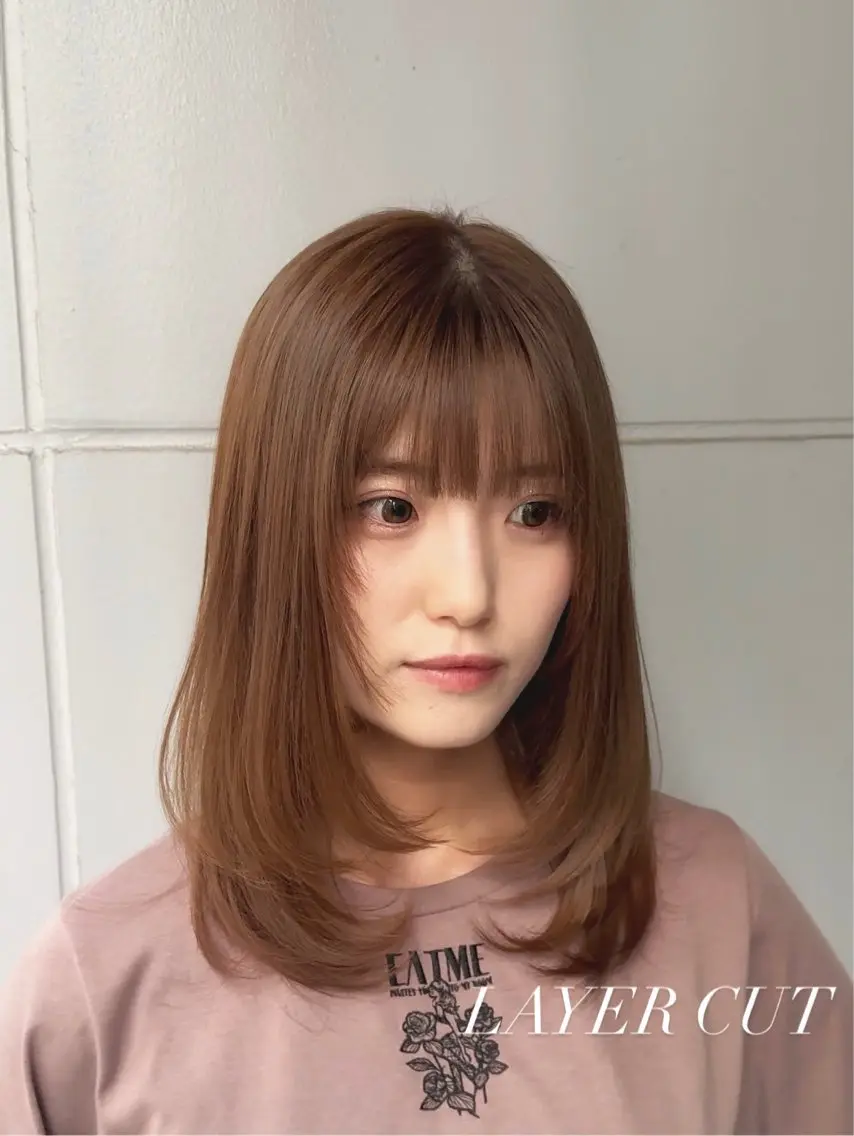 ミディアム カラー レイヤーカット 🪞美髪レイヤー特化 🪞青木のヘアスタイル