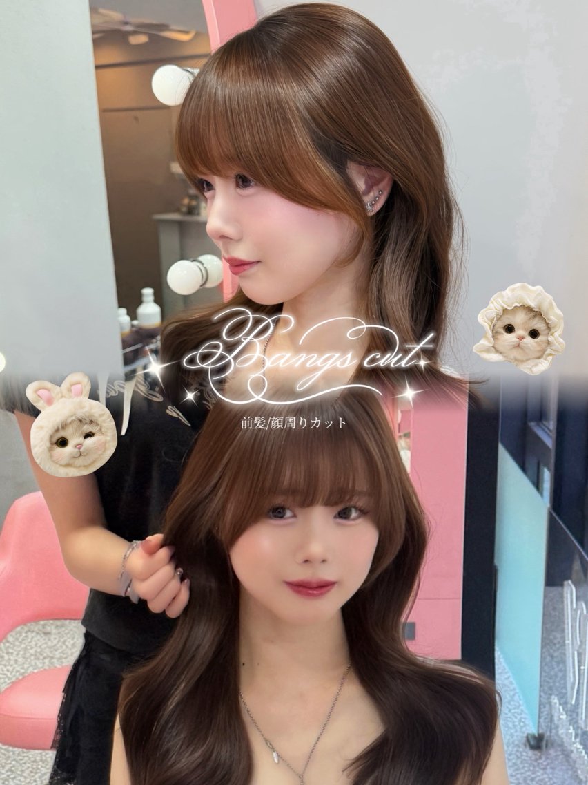 ロング カラー 顔周りカット カット 透明感/渋谷 KEITOのヘアスタイル
