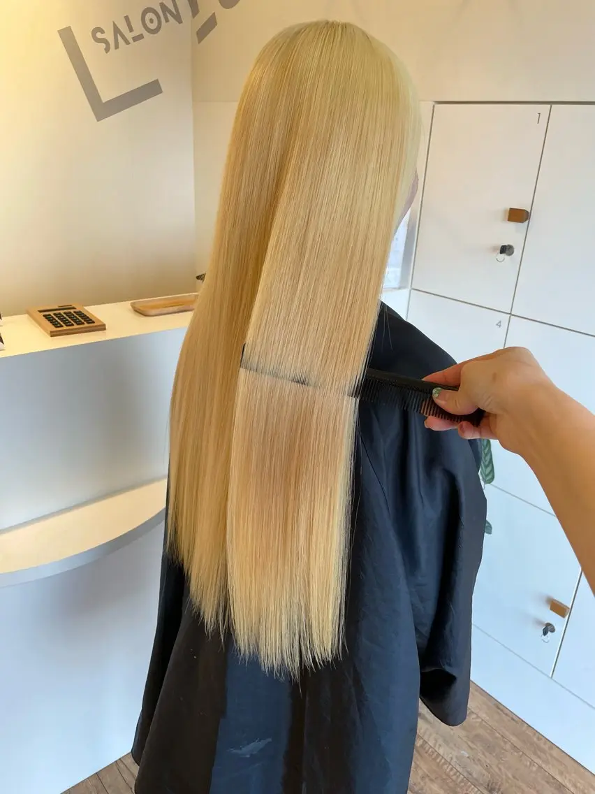 ロング カラー ブロンド ブリーチ👩‍🦳/ ‪✂︎MANAMIのヘアスタイル