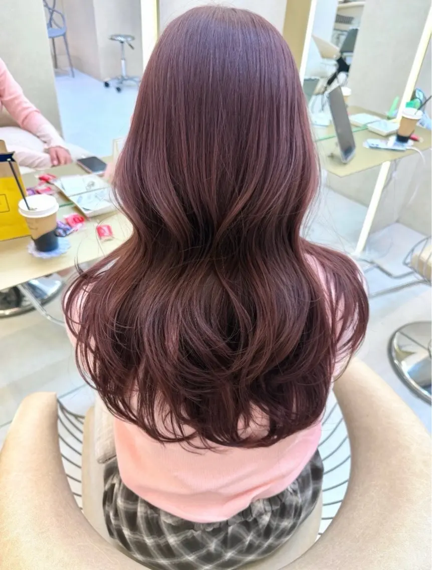 【期間限定無料・ロング限定⭐️】暖色限定🧡❤️💜ワンカラー+オージュアトリートメント🫧の写真